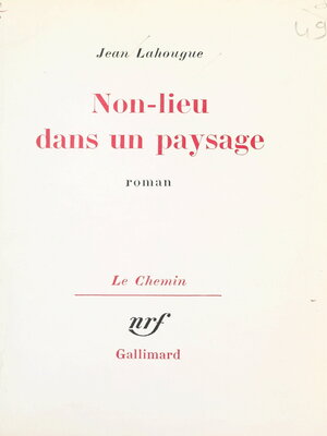 cover image of Non-lieu dans un paysage